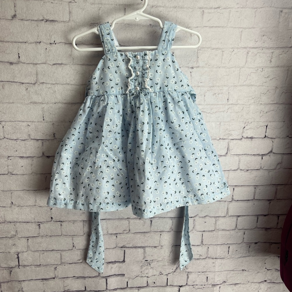 Laura Ashley London size 18 months blue floral sundress